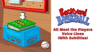 Backyard Baseball 1997 - All Meet The Players Voice Lines With Subles