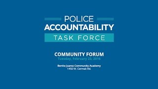 Police Accountability Task Force Community Forum – Tuesday, February 23, 2016