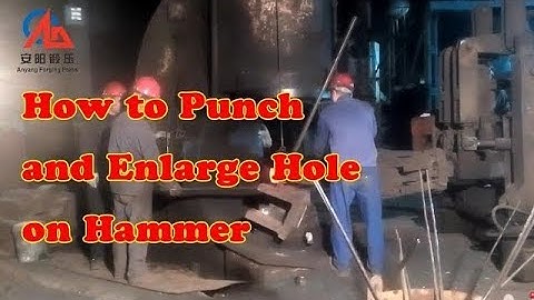 anyang pneumatic forging hammer make round forging and punch hole