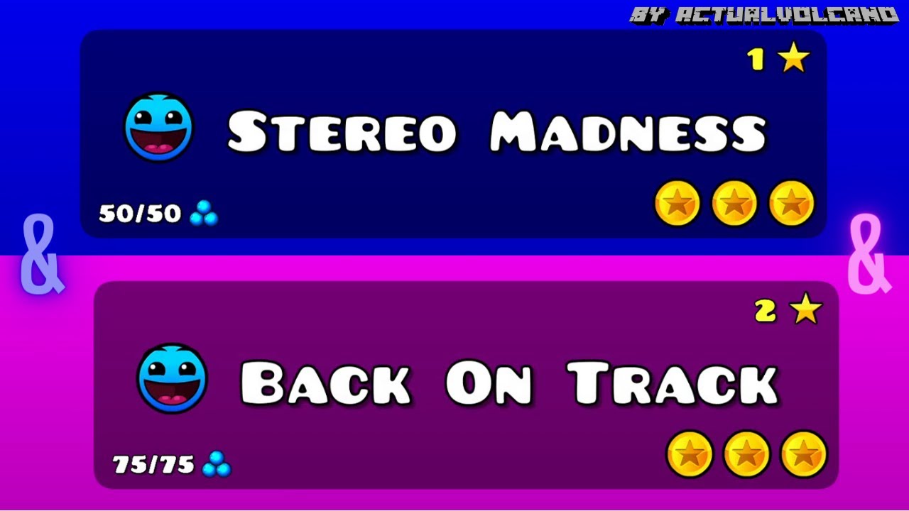 Geometry dash Levels 1 & 2 | All Coins - YouTube