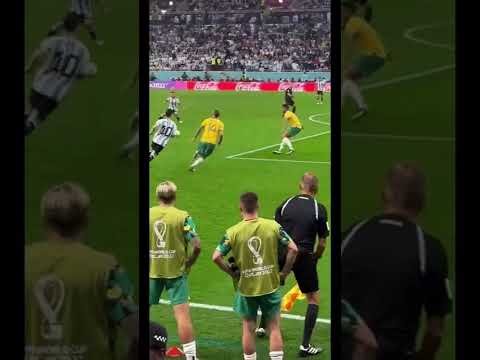 The best angle of Messi’s goal v Australia in the 2022 World Cup