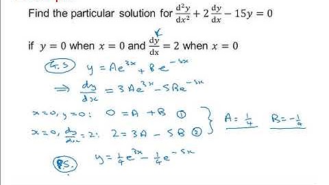 Edexcel Core Pure: Second order differential equations 1-3