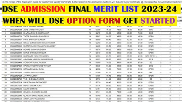 Final Merit List for DSE Engineering Admission 2023-24 When will it get Declared