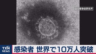 感染者 世界で10万人突破 中国では隔離者滞在施設が倒壊
