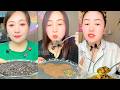 Black Sesame Seeds and Noodle Bites Mukbang Table