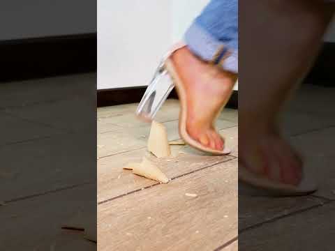 Fashion plastic high heels vs things