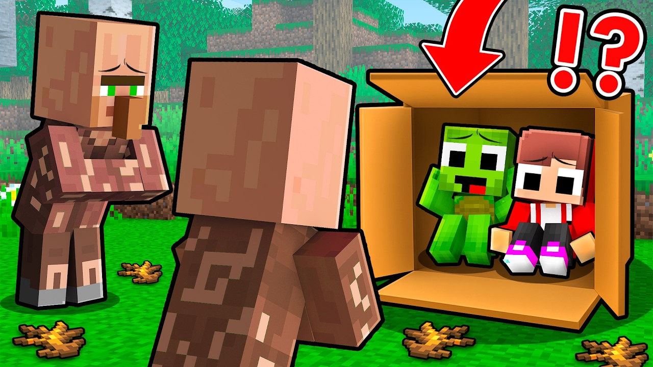 Джей-Джей и Майки усыновлены жителями деревни. Битва за богатство в Майзене в Minecraft! (Майзен)