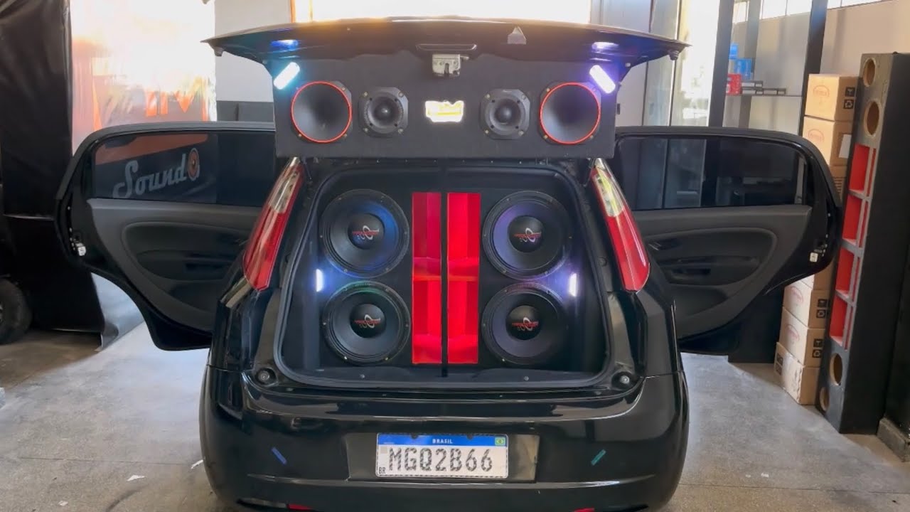 Projeto do Punto com 4 Falantes e Fechamento de Mala