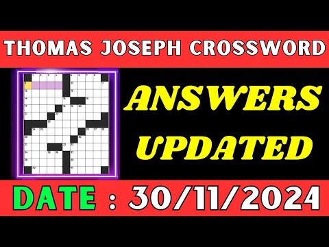 Unravel The Intricacies Master Todays Thomas Joseph Crossword Puzzle