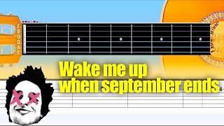Green Day - Wake Me Up When September Ends Guitar Tab