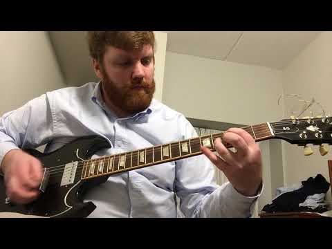 Math rock riff with crazy time signatures and tempo changes on Gibson SG Standard