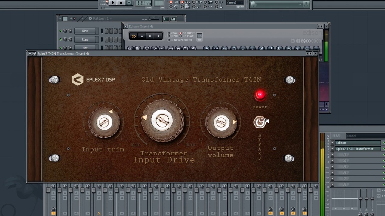 Live drums processed with Old vintage isolation transformer VST analog plugin T42N by Eplex7 DSP