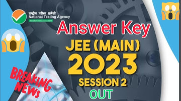 Jee Mains 2023 answer key|jee 2023 answer download steps|jee mains cutoff analysis 2023|jee advances