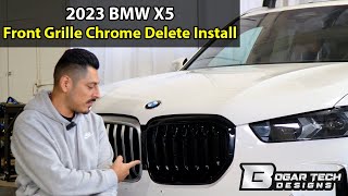 BMW X5 2024-2025 Front Grille Chrome Delete Install