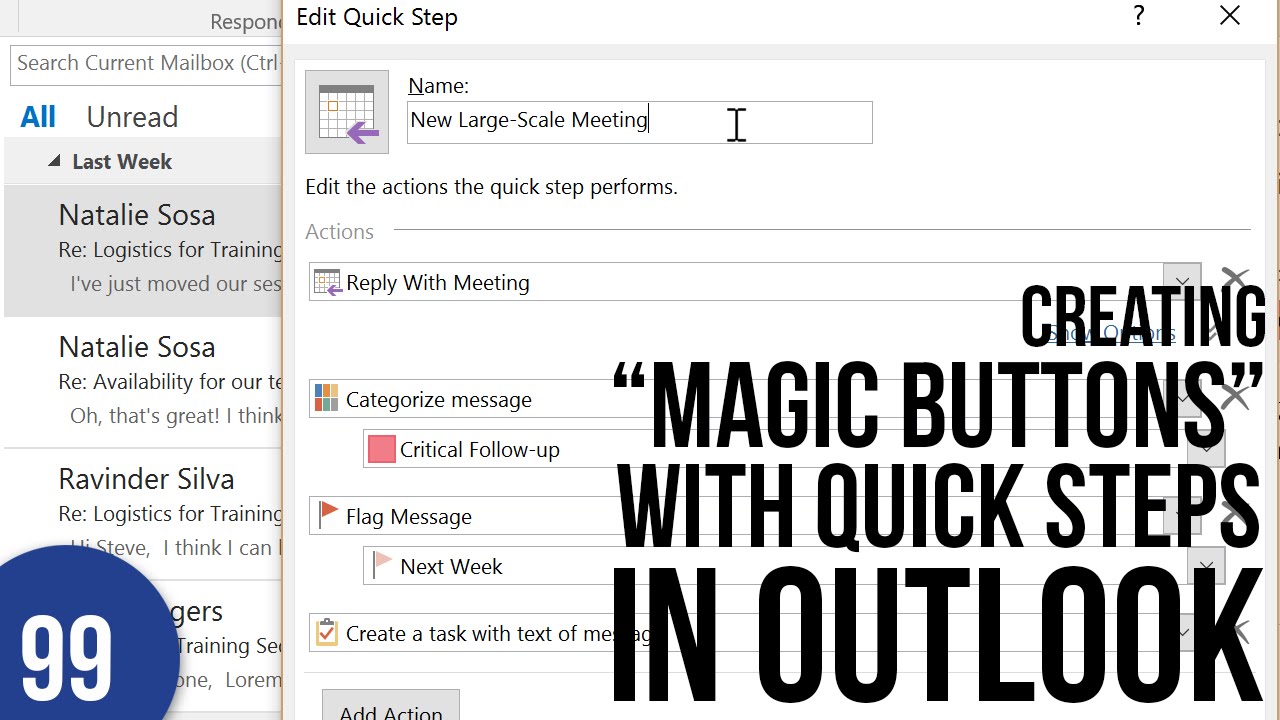 sharing outlook quick steps