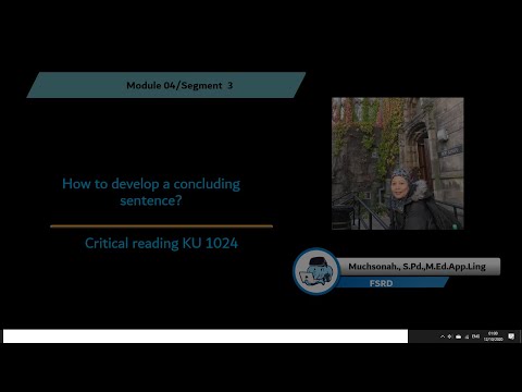Module 04 Segment 3 How to conclude a paragraph