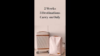 2 Weeks in a carry on | Minimalist packing hacks #minimalism #packwithme #travelgear