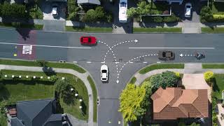 Ride Forever Road Positioning - Riding through a T intersection, road on left part 1 (Street)