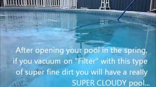 Why, when and how to vacuum your swimming pool on waste or drain