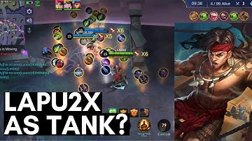 ML Survival Mode Lapu Lapu Tank Build MVP Gameplay Rank 1 (FULL GAME) | Mobile Legends Survival Mode