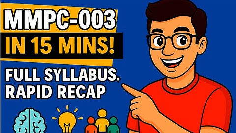 MMPC 003 🔥 Rapid Revision in 15 Mins | IGNOU MBA 2025 Exam Special | HINDI