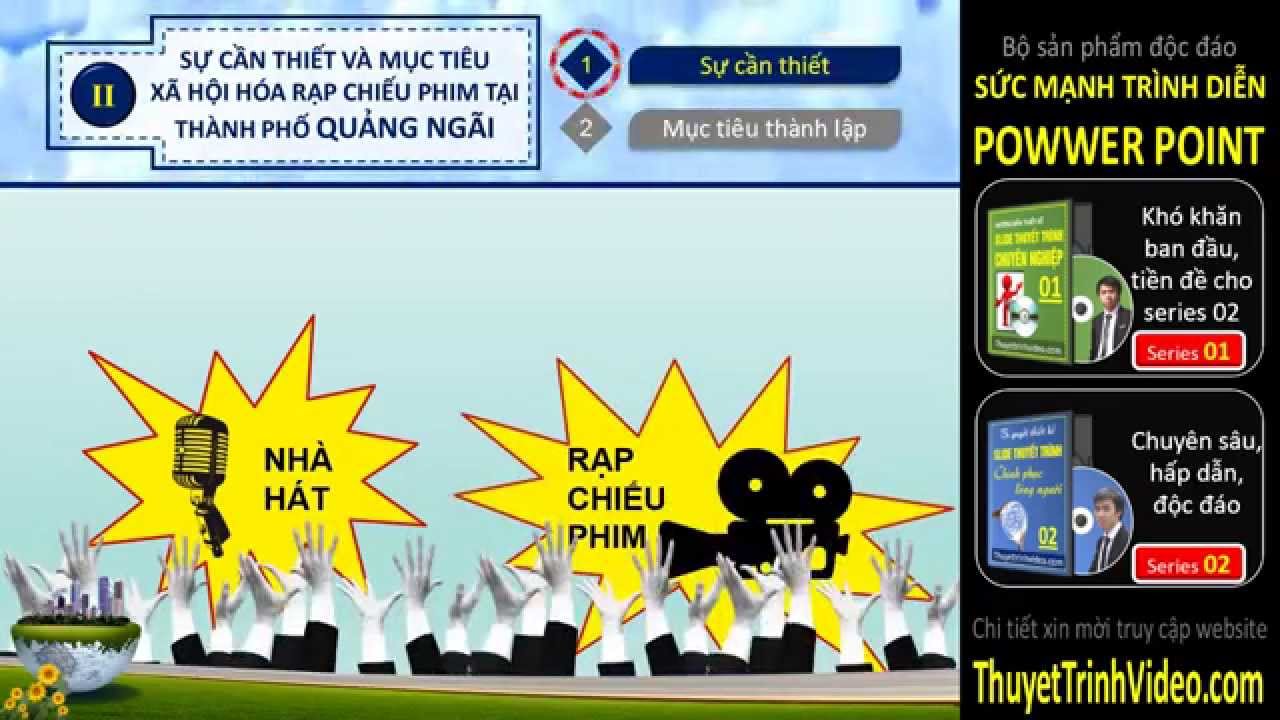 Powerpoint thuyết trình dự án Rạp chiếu phim Hòa Bình - YouTube