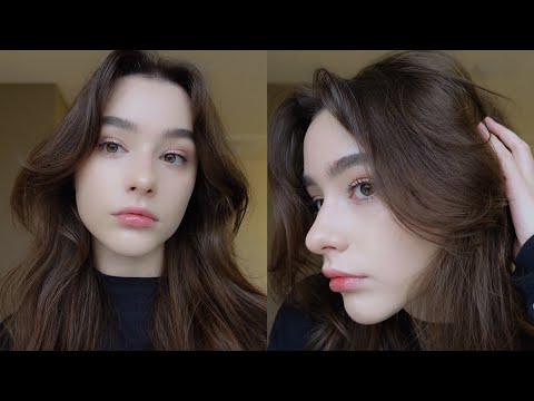 how I style curtain bangs / my fav everyday hairstyle / trend on TikTok ♡