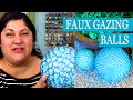 DIY Faux Gazing Balls 💵 Easy cheap DIY Garden Globe with Dollar Store Craft Supplies 🌼 Yard globe