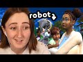 robots are taking over my sims family