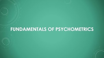 Fundamentals of Psychometrics