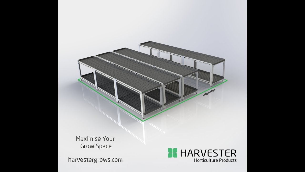 Harvester Horticulture Products - Rolling Cart & Rack System Spotlight