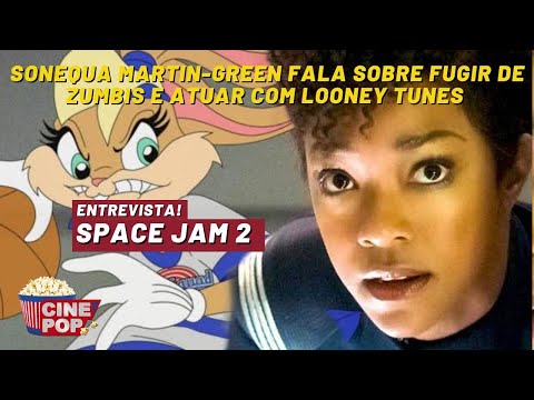 SPACE JAM 2! Sonequa Martin-Green diz o que é mais louco: fugir de zumbis ou atuar com Looney Tunes