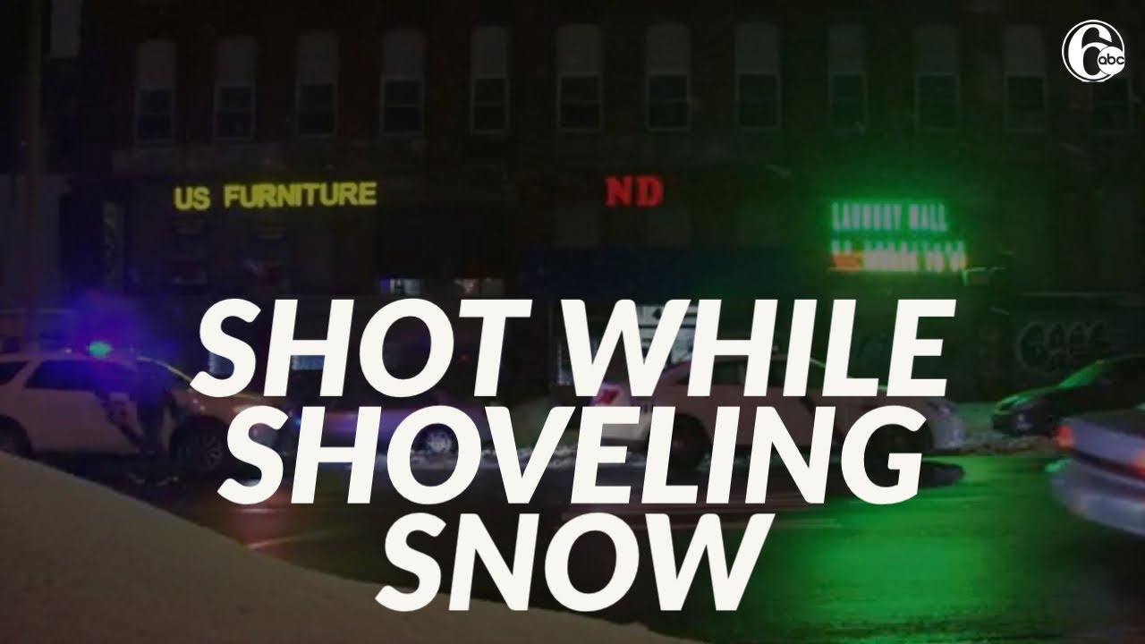 Man shot while shoveling snow outside laundromat - YouTube