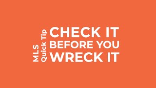 Celebrity MLS Quick Tip | Check It Before You Wreck It Wealth