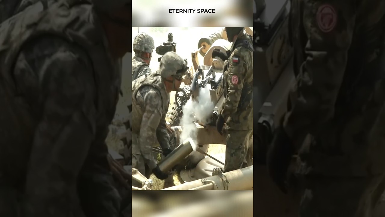 173rd Airborne Brigade artillerymen training Polish infantrymen in artillery basics 