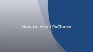 How to install PyCharm