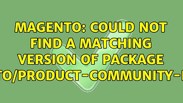Magento: Could not find a matching version of package magento/product-community-edition