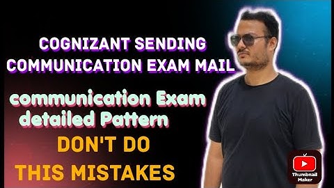 COGNIZANT Sending Communication Mail || Cognizant Communication exam Pattern || Speech X assessment