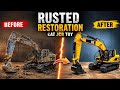 Restoring a Rusted CAT Excavator Toy to Brand New! 🔥