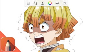 【 SpeedPaint 】Zenitsu Autodesk Sketchbook Android