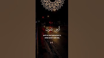 اية﴿إوَما تَدري نَفسٌ ماذا تَكسِبُ غَدًا وَما تَدري نَفسٌ بِأَيِّ أَرضٍ تَموتُ﴾سورة لقمان