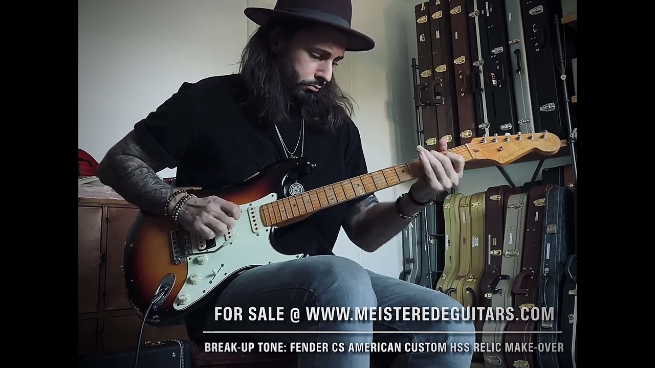 For Sale @ www.MEISTEREDEGUITARS.com -breakup: Fender Customshop American Custom HSS relic makeover