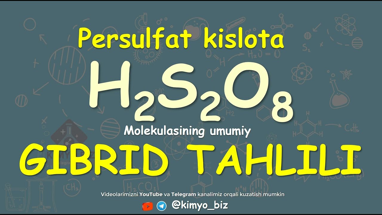 GIBRIDLANISH I MOLEKULANING TO`LIQ GIBRID TAHLILI  #kimyo #uzbekistan #chemistry