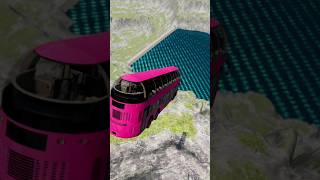 Bus Fire Truck and Cars vs Giant Lava Pit –#shortvideo  #beamng #shorts #truck #automobile