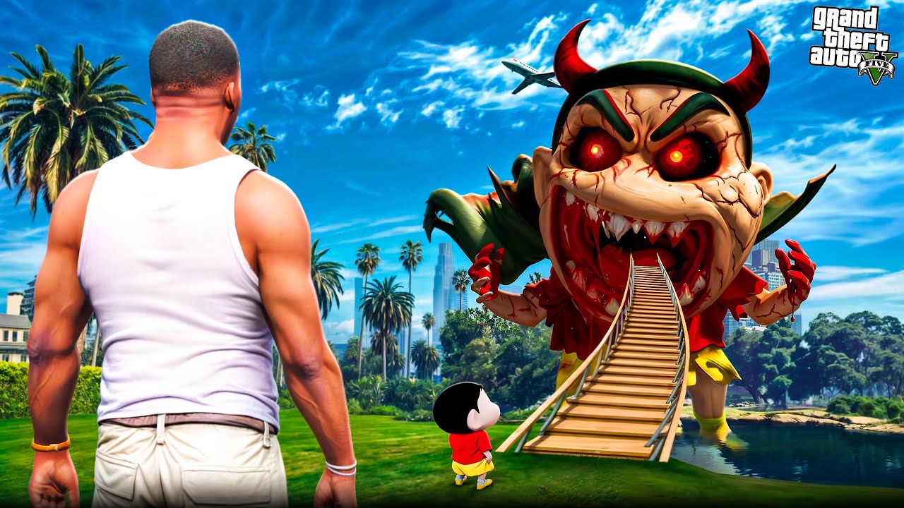 Franklin & Shinchan Found a Stairway to EVIL Shinchan’s Mouth 😱😈 | GTA 5 Malayalam Story