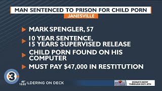 Janesville man sentenced to 10 years in prison for child porn