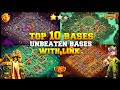 Top 10 only 1 star town hall 16 base with link  th16 anti root rider  cwl  pushing base 