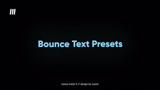 Bounce Text Animations Final Cut Pro Templates