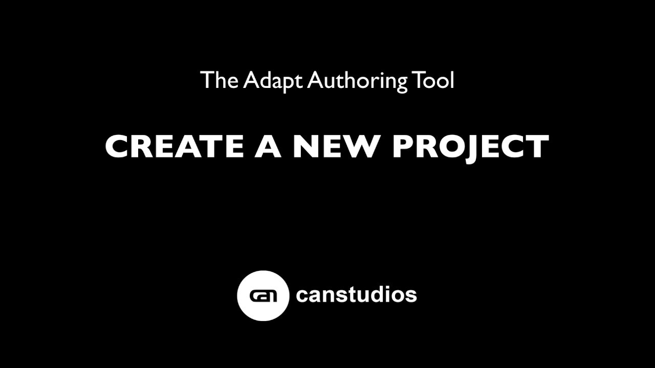 How to create a new project in Adapt - YouTube