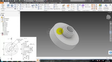 Create 3D Coupling flange by Autodesk Inventor 2017 Tutorial I Use of Revolve Command